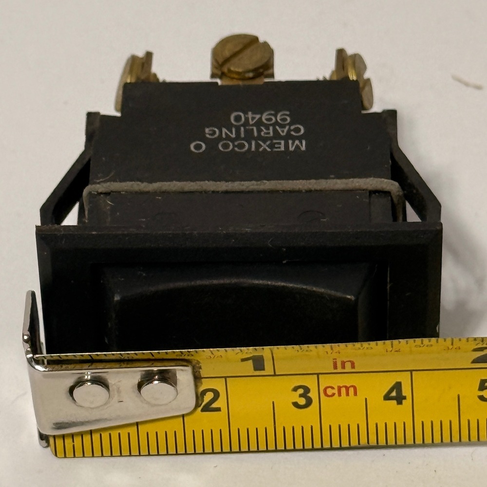 Carling 9940 Wired Rite Systems Rocker Switch Black Red Lighted *Untested - Picture 7 of 7
